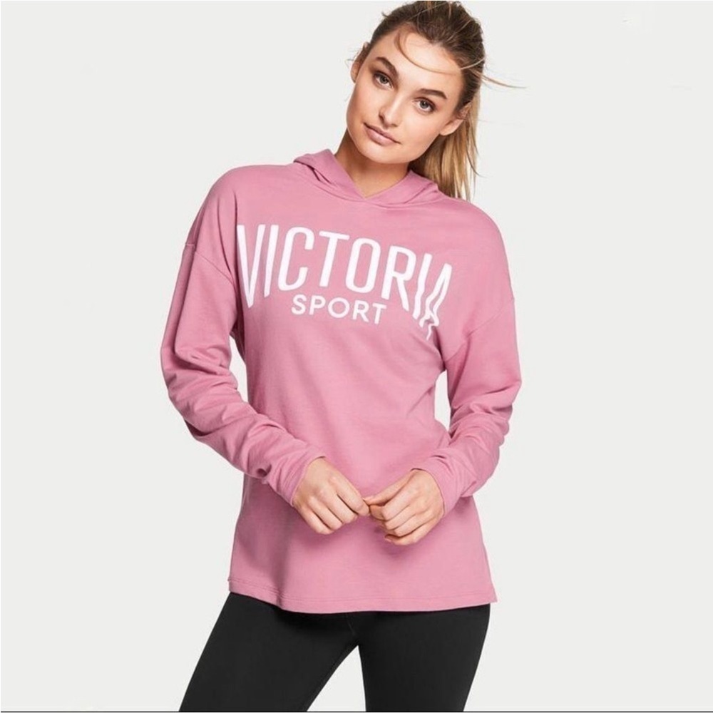 Victoria’s Secret VSX Victoria Sport Pink Lightweight Hoodie Pullover Small - Picture 4 of 14